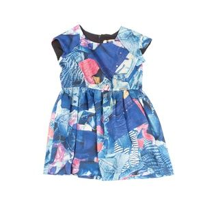 JUNIOR GAULTIER Twill Flared Dress 2T 3T